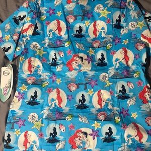 Disney Little Mermaid scrub top